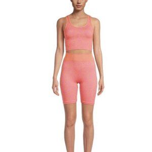 No Boundaries Juniors Seamless Jacquard Tank Top & Bike Shorts Size Small Med